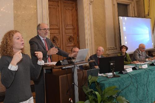 Il vicegovernatore con delega alla Salute del Friuli Venezia Giulia, Riccardo Riccardi al convegno "Dopo di noi", organizzato dalla Consulta regionale delle associazioni di persone disabili e delle loro famiglie e dedicato alla legge 112/2016 